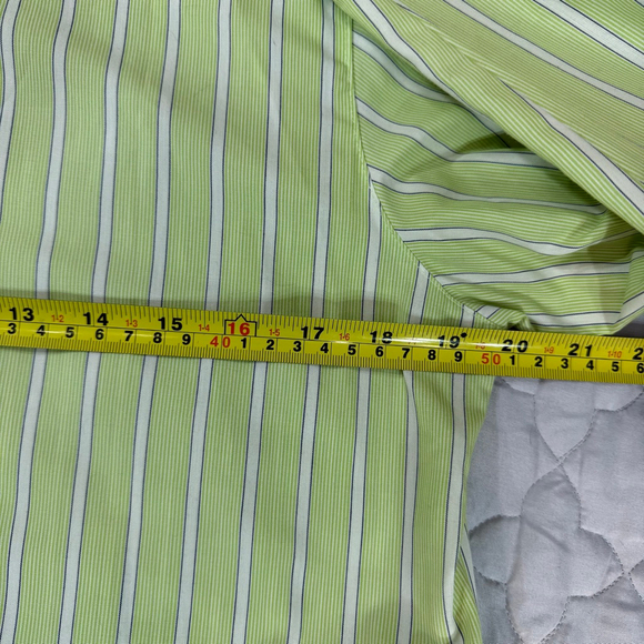 Foxcroft Green White Striped Shirt Size Small - Picture 5 of 5